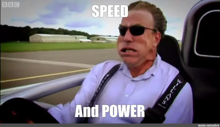 A gif of Jeremy Clarkson from Top Gear with his face flapping in the wind as he drives a car.
